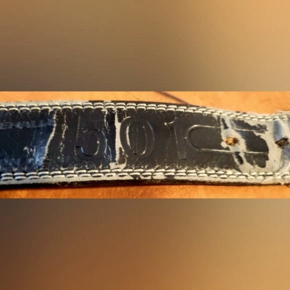 MYSTERIOUS ANTIQUE LEVI'S BAY STRAUSS BELT MENS SIZE SMALL - Picture 5 of 13